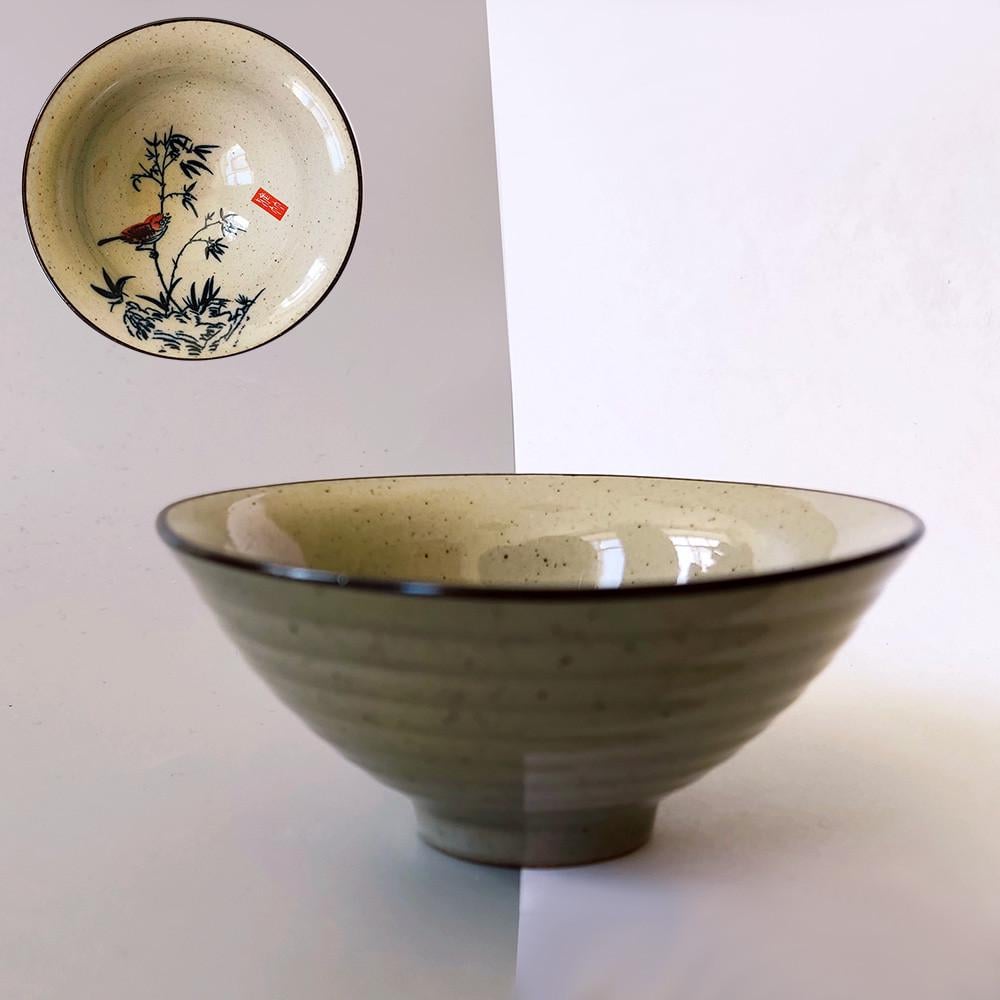 Пиала для чая Яркий воробушек фарфоровая 70 мл - фото 2