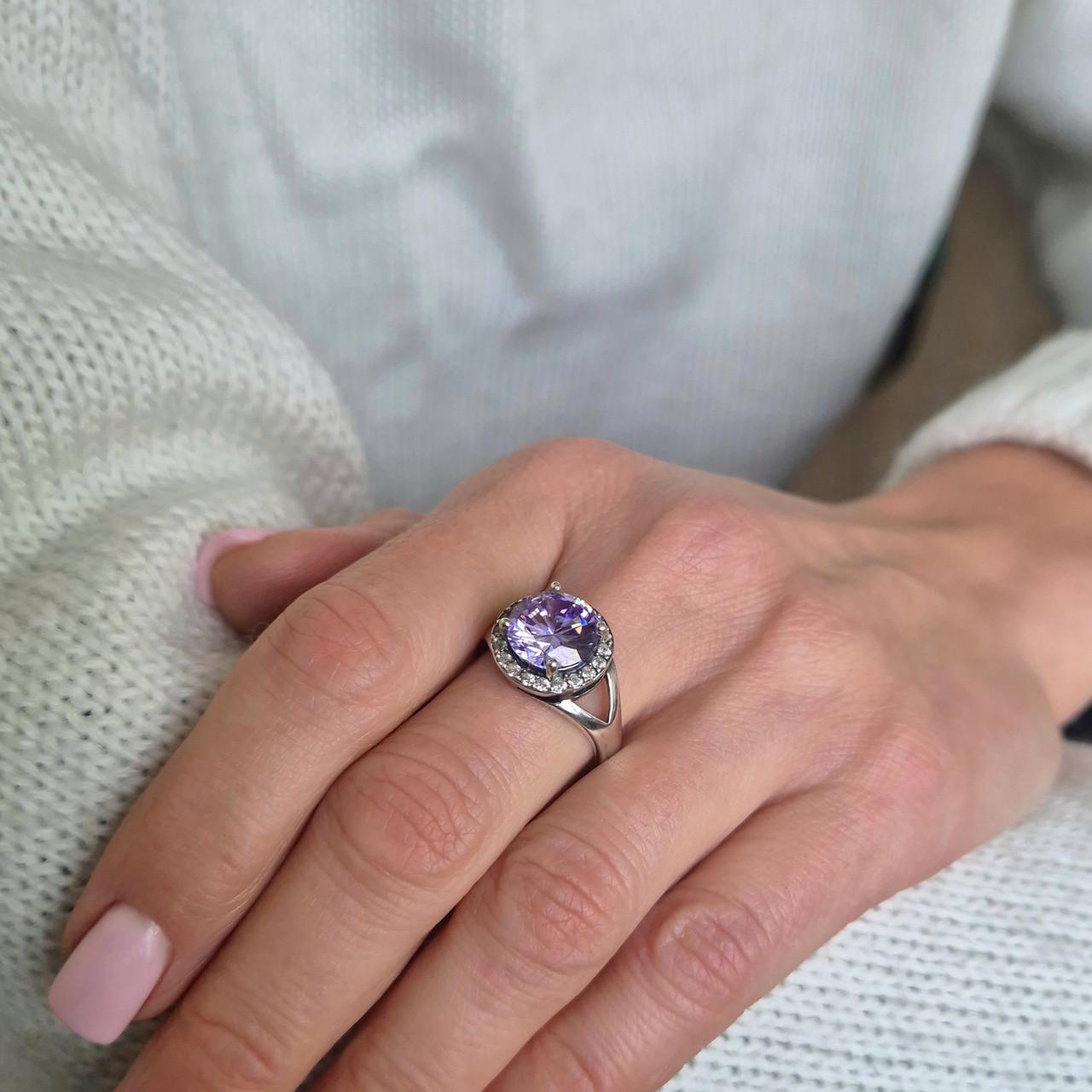 Каблучка Коло з лавандовим каменем срібло 925 проби чорнене р. 18,5 3,30 г (11085) - фото 3 Каблучка Коло з лавандовим каменем срібло 925 проби чорнене р. 18,5 3,30 г (11085) - фото 3