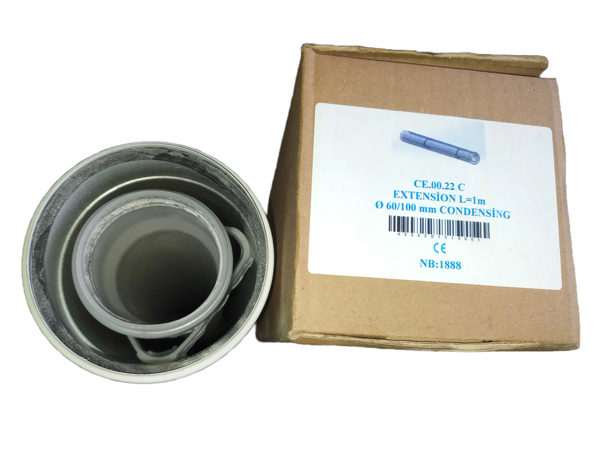 Димохід коаксіальний для конденсаційного котла 1 м d 60/100 мм (1424) - фото 3