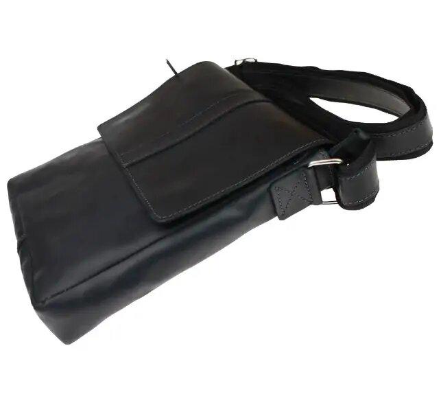 Сумка чоловіча Freeskin Space на плече шкіряна 25x21x4 см Чорний - фото 6 Сумка чоловіча Freeskin Space на плече шкіряна 25x21x4 см Чорний - фото 6