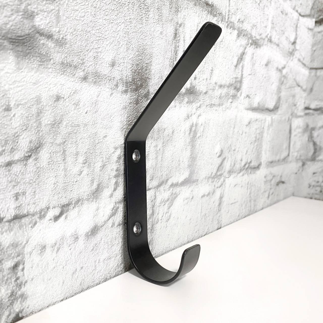 Гачок настінний для одягу Krei металевий Чорний Н 145 мм (КК3002)