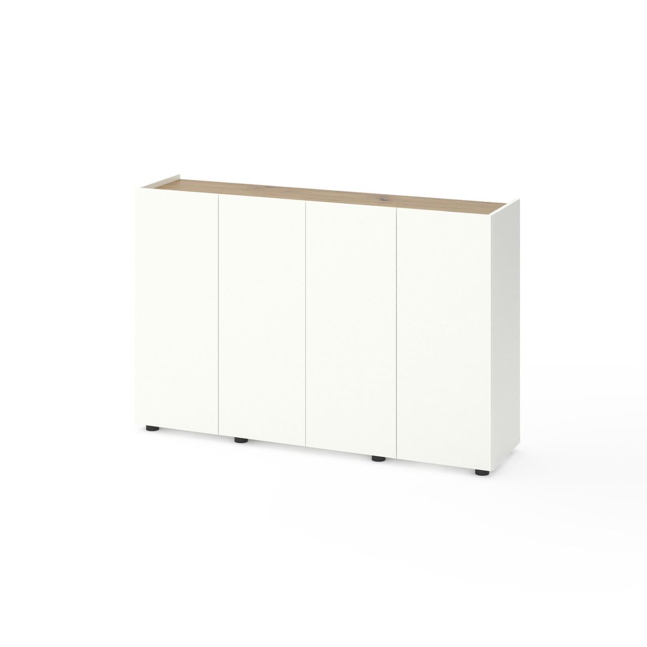 Комод Metkas Home B020 ЛДСП 1400x350x920 мм Белый снег/Дуб Артизан