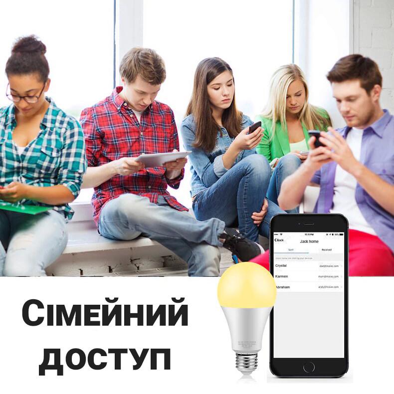 Розумна WiFi LED лампочка USmart Bulb-03w 200-240 V світлодіодна RGB лампа E27 цоколь з підтримкою Tuya - фото 10