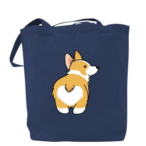 Шопер Corgi back 37x41 см Темно-синій (2829232-8-83626) - фото 1