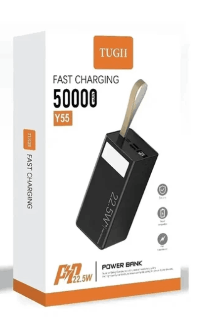 Повербанк Wuw TUGII Y55 50000 mAh 22,5W 3A зі швидкою зарядкою та ліхтарем (2448038683)