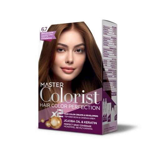 Фарба для волосся Master Colorist 6.7 2x50 мл/2x50 мл/10 мл Шоколадна кава (302333)