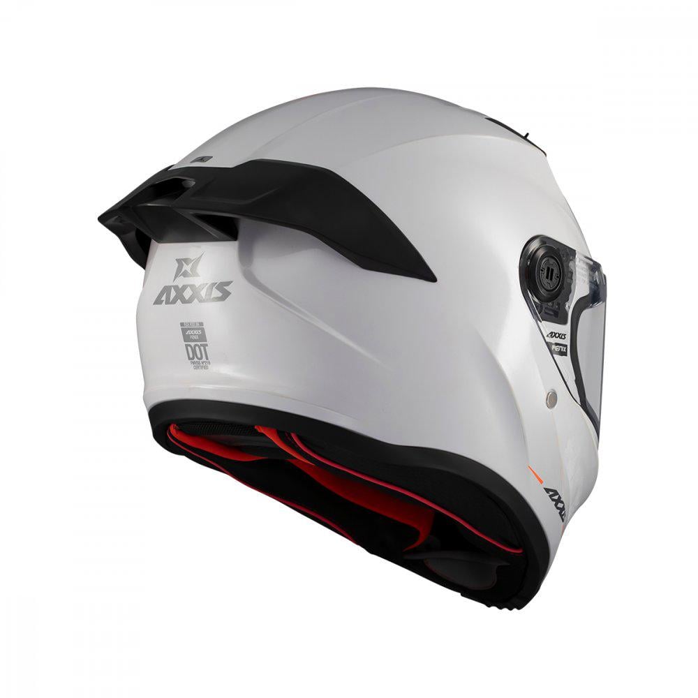 Мотошлем Axxis FENIX SOLID A0 2XL Gloss White (47576) - фото 4