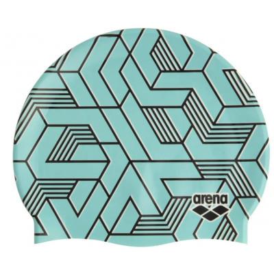Шапка для плавання Arena PRINT 2 Уні One Size Бірюзовий (1E368-150)