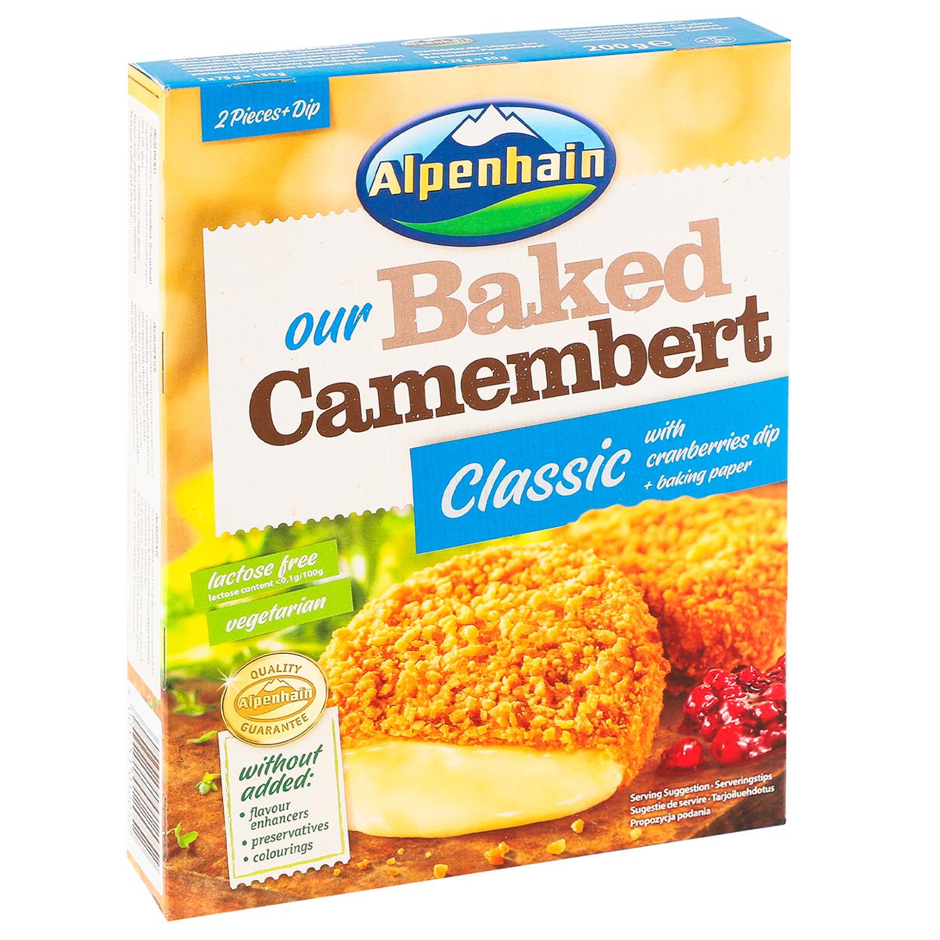 Сир запечений Alpenhain Baked Camamber Classic Камамбер і соус із журавлини 57% 200 г (2523656999)