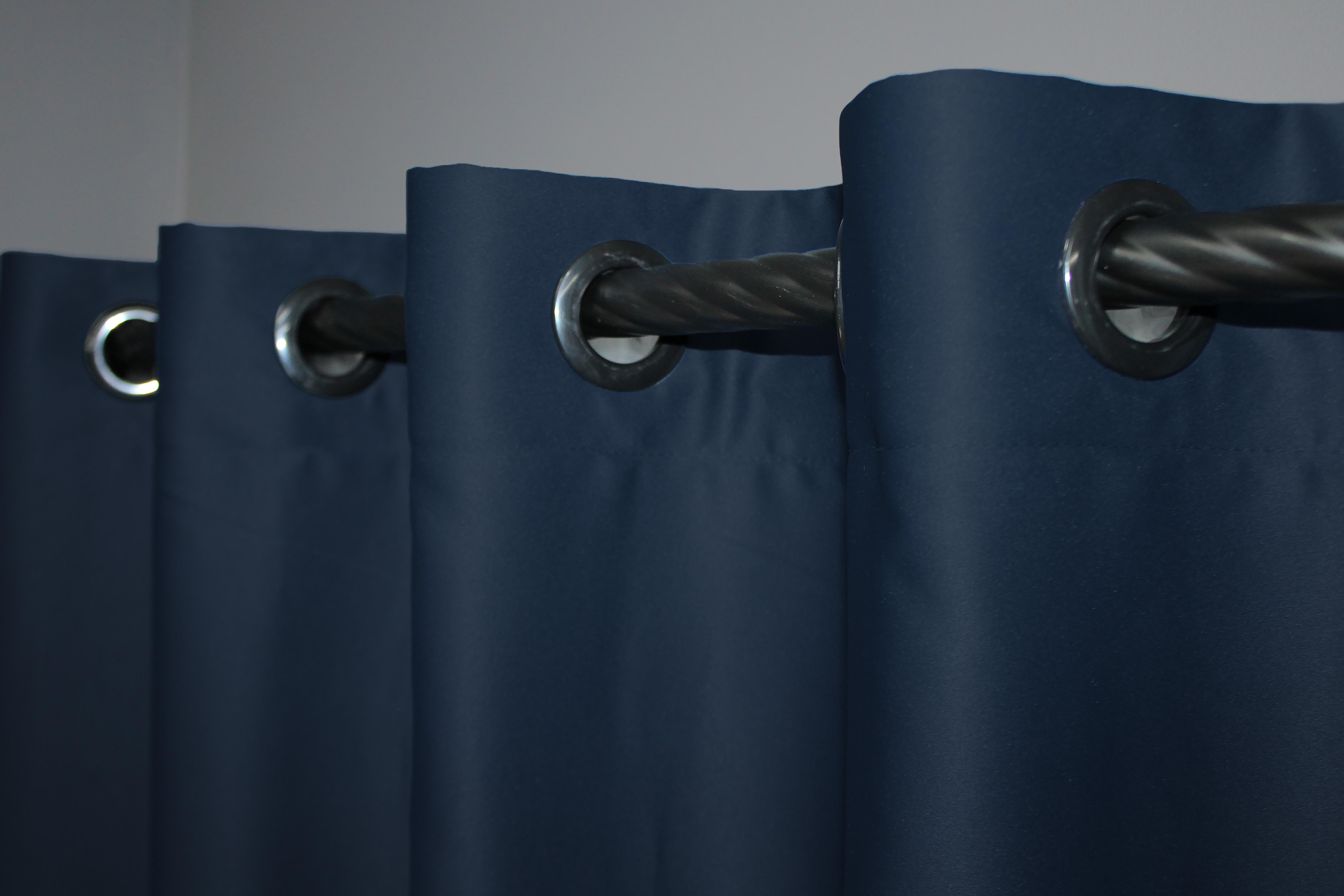 Комплект штор на люверсах VR-Textil Midnight № 1164ш 150х250 см 2 шт. Темно-синій (37-0011) - фото 8 Комплект штор на люверсах VR-Textil Midnight № 1164ш 150х250 см 2 шт. Темно-синій (37-0011) - фото 8