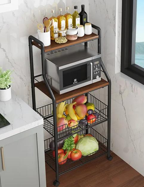 Полка-стеллаж на колесах M 56х35х125 см (M50213-M) - фото 3 Полка-стеллаж на колесах M 56х35х125 см (M50213-M) - фото 3