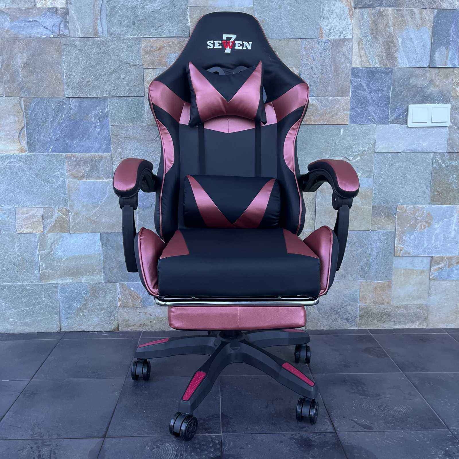 Кресло компьютерное геймерское SEWEN 730 Черный/Золотой (9869740) - фото 7 Кресло компьютерное геймерское SEWEN 730 Черный/Золотой (9869740) - фото 7