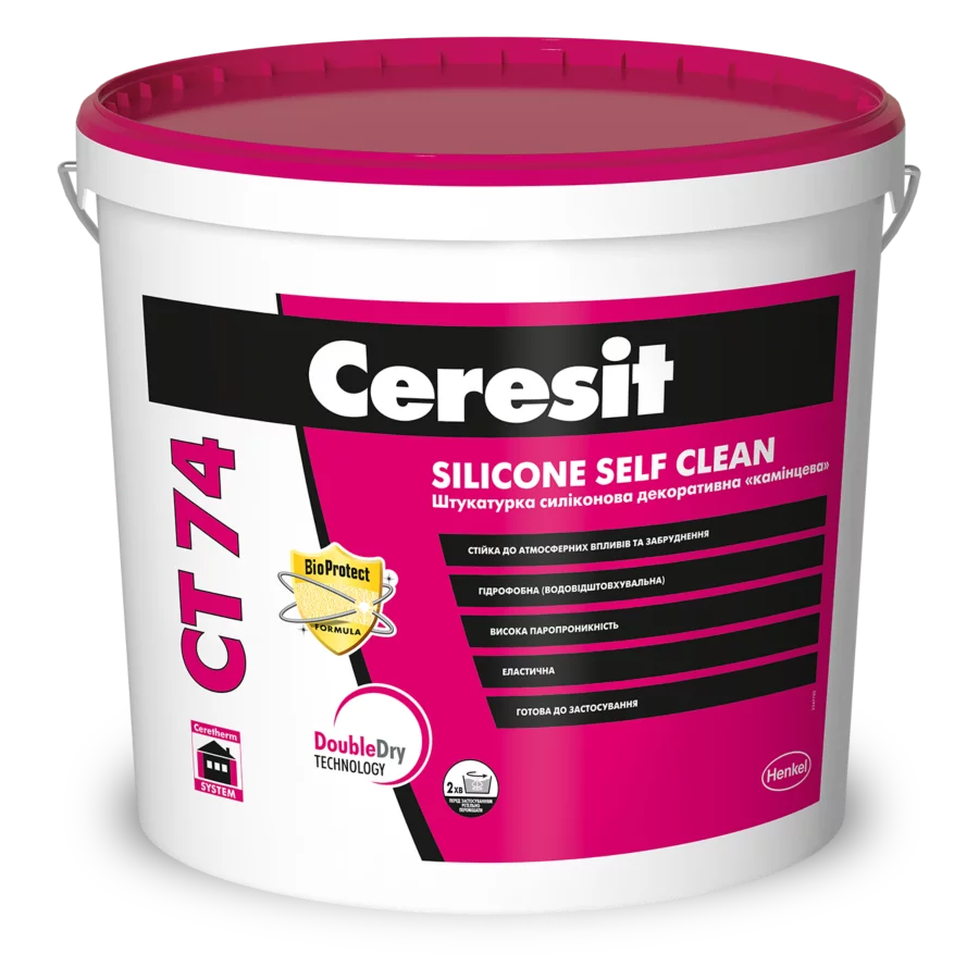 Ceresit CT 74/1.5 Base 25 кг декоративна силіконова штукатурка
