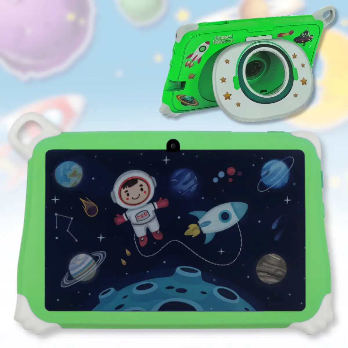 Планшет дитячий 7 " з WiFi та камерами (D03green) - фото 2 Планшет дитячий 7 " з WiFi та камерами (D03green) - фото 2