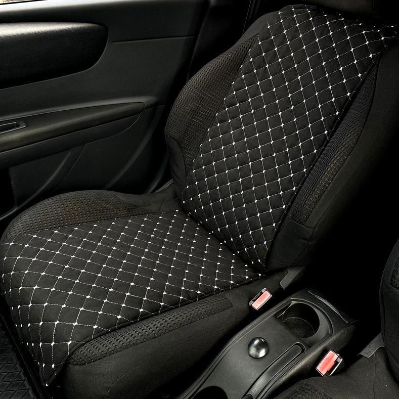 Накидка на сиденье автомобиля Lux эко-замша узкая с прошивкой 1 шт. Черный/Белый (787) Накидка на сиденье автомобиля Lux эко-замша узкая с прошивкой 1 шт. Черный/Белый (787)