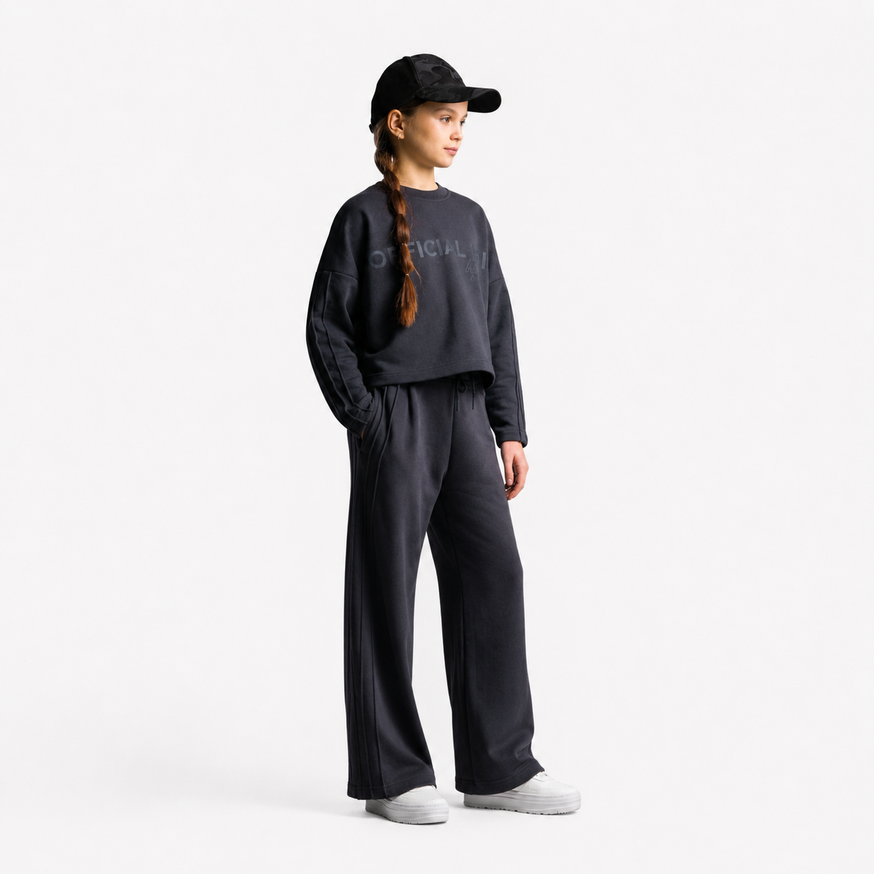 Костюм детский для девочки OV2U 146 см Графитовый (29550971)