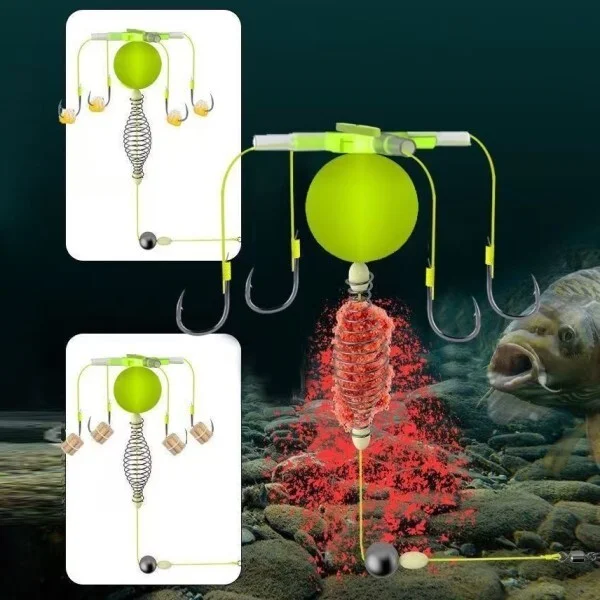 Набір годівниць з гачками з грузилом для вилову риби на глибині №5 3 шт. (Y02266-2) - фото 11 Набір годівниць з гачками з грузилом для вилову риби на глибині №5 3 шт. (Y02266-2) - фото 11