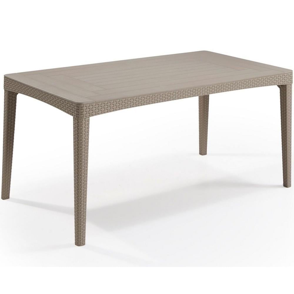 Стол садовый Keter Girona flat wicker box Капучино (232003)