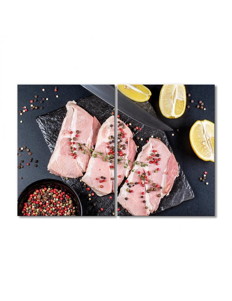 Картина модульная Свиное филе, декор для ресторана 2 модуля 80x120 см
