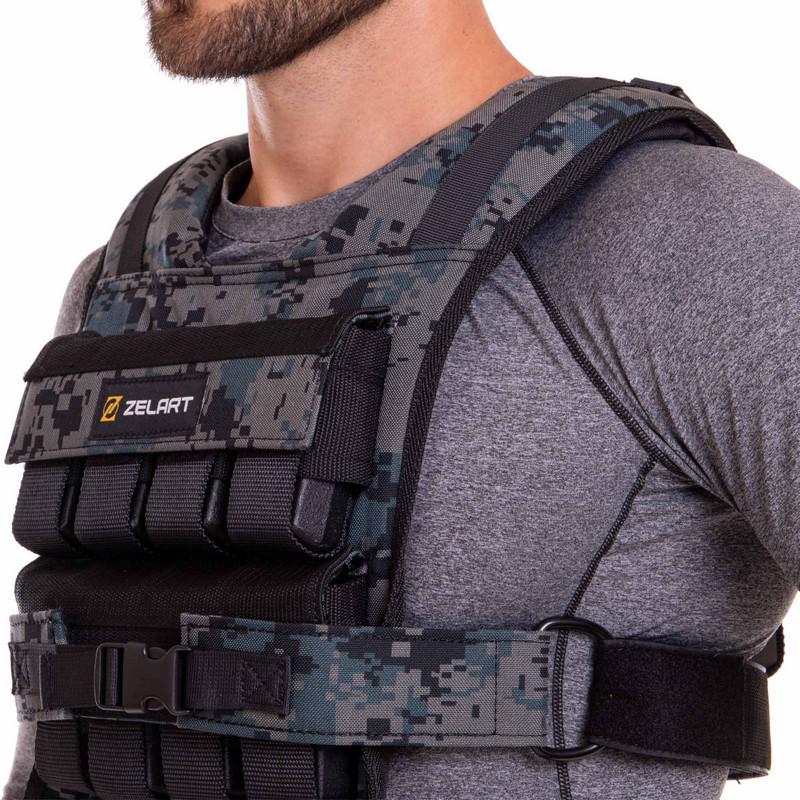 Жилет обтяжувач TA-3271 16 кг Чорний (56363251) - фото 3