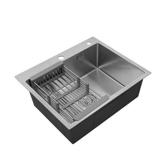 Мойка для кухни Kroner KRP Gebürstet-6050HM 3/1 мм нержавеющая сталь с корзиной (6050HM)