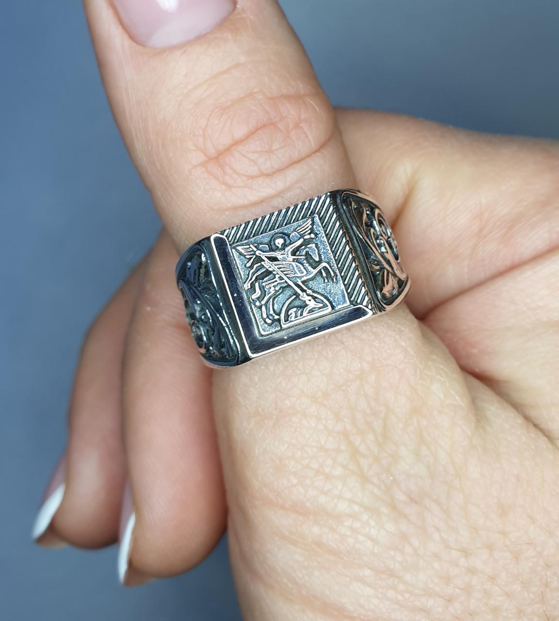 Кольцо серебряное Георгий Победоносец р. 18 7,61 г (1182170798)