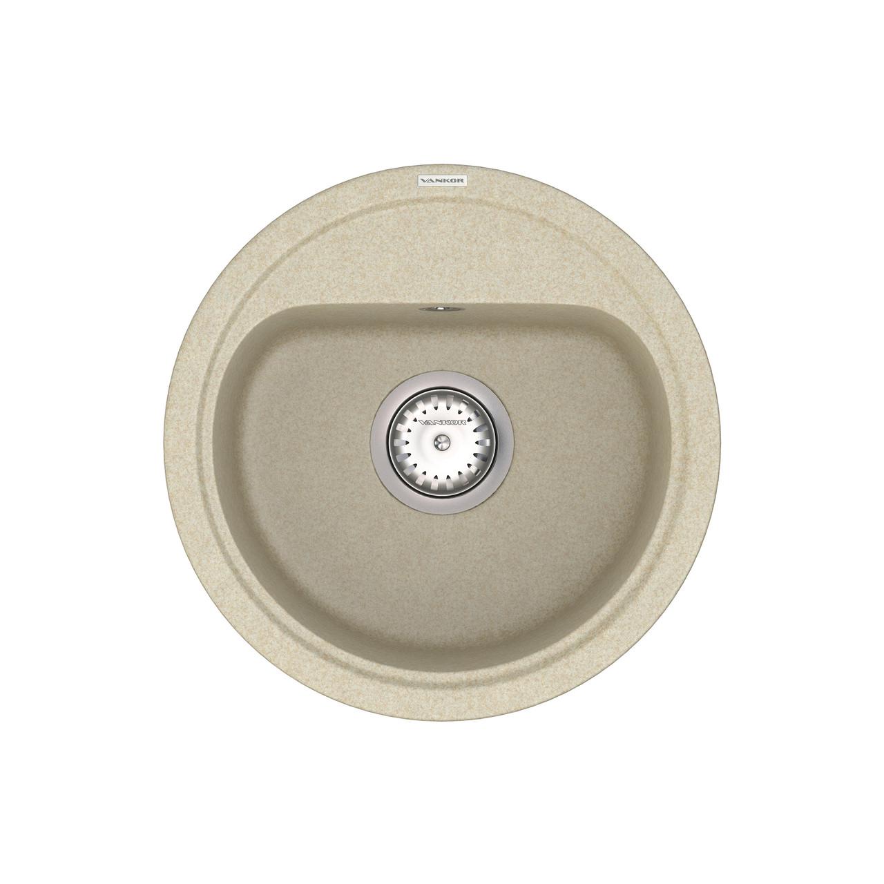 Кухонная мойка с сифоном Lira LMR 01,44 Beige