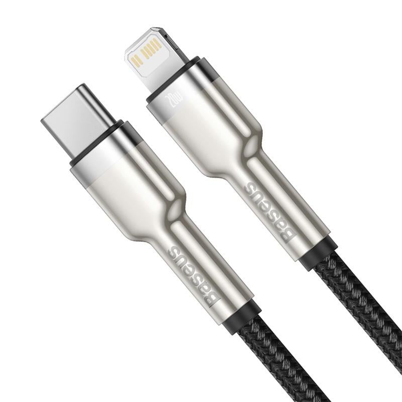 USB кабель BASEUS Type С на Lightning Cafule Series Metal Data Cable 2 м 20 W PD Black - фото 1