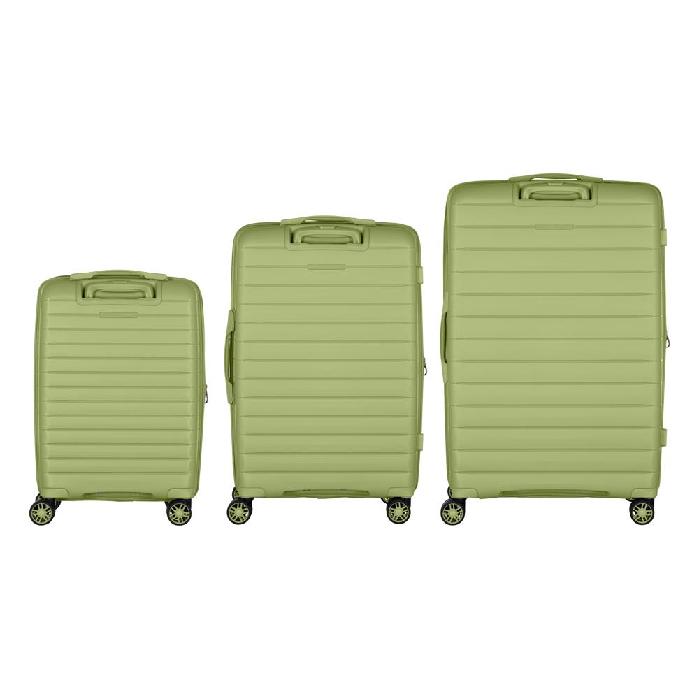 Набір валіз дорожніх 2E Aero поліпропілен замок TSA з 4 колесами S/M/L Оливково-зелений (2E-SPP-AERO-SET3-MG) - фото 5 Набір валіз дорожніх 2E Aero поліпропілен замок TSA з 4 колесами S/M/L Оливково-зелений (2E-SPP-AERO-SET3-MG) - фото 5