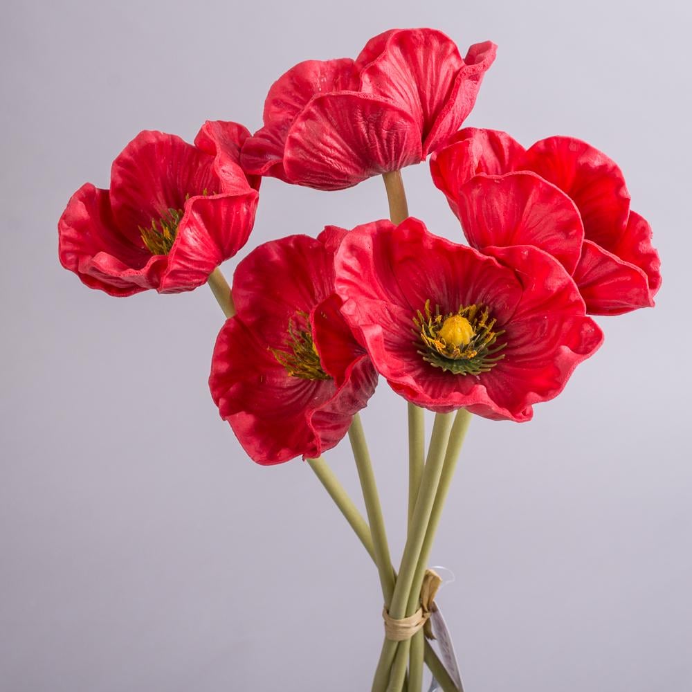 Букет искусственный латексный анемон Красный (1496-2)