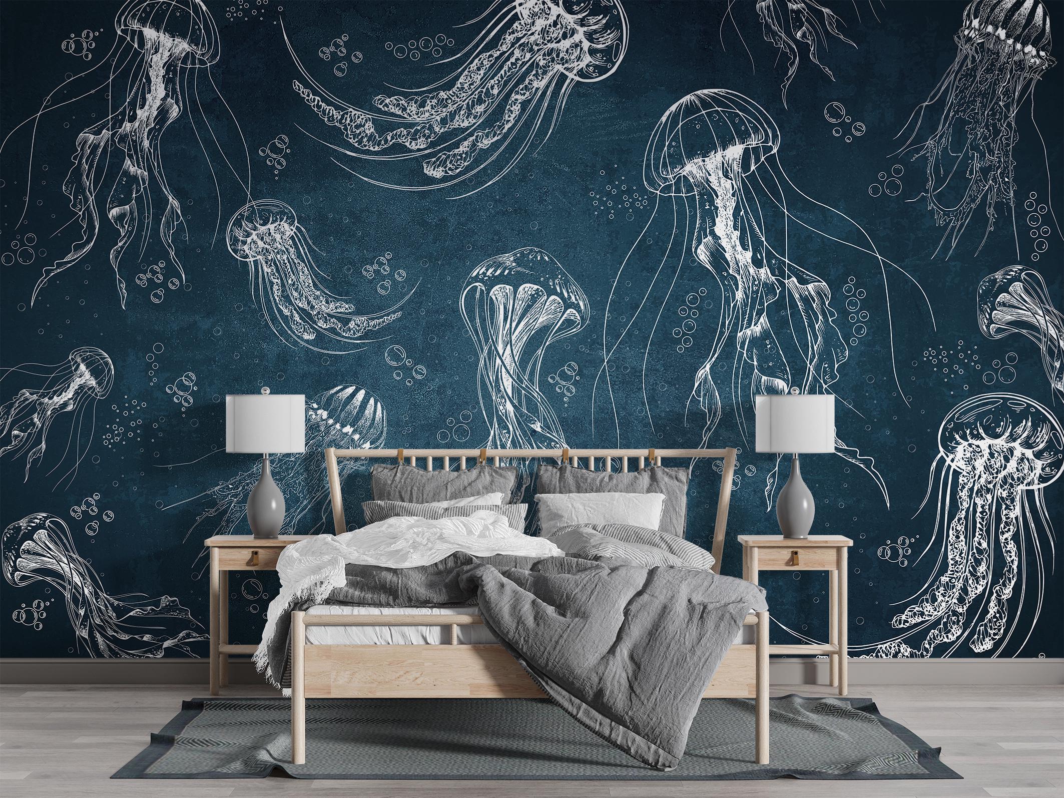 Фотообои флизелиновые Upstream Нарисованные медузы 180х120 см (S5NTR-110/2) - фото 2 Фотообои флизелиновые Upstream Нарисованные медузы 180х120 см (S5NTR-110/2) - фото 2