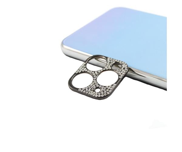 Рамка на камеру захисна Epik Sparkles зі стразами для Apple iPhone 11 Pro/iPhone 11 Pro Max Чорний Рамка на камеру захисна Epik Sparkles зі стразами для Apple iPhone 11 Pro/iPhone 11 Pro Max Чорний