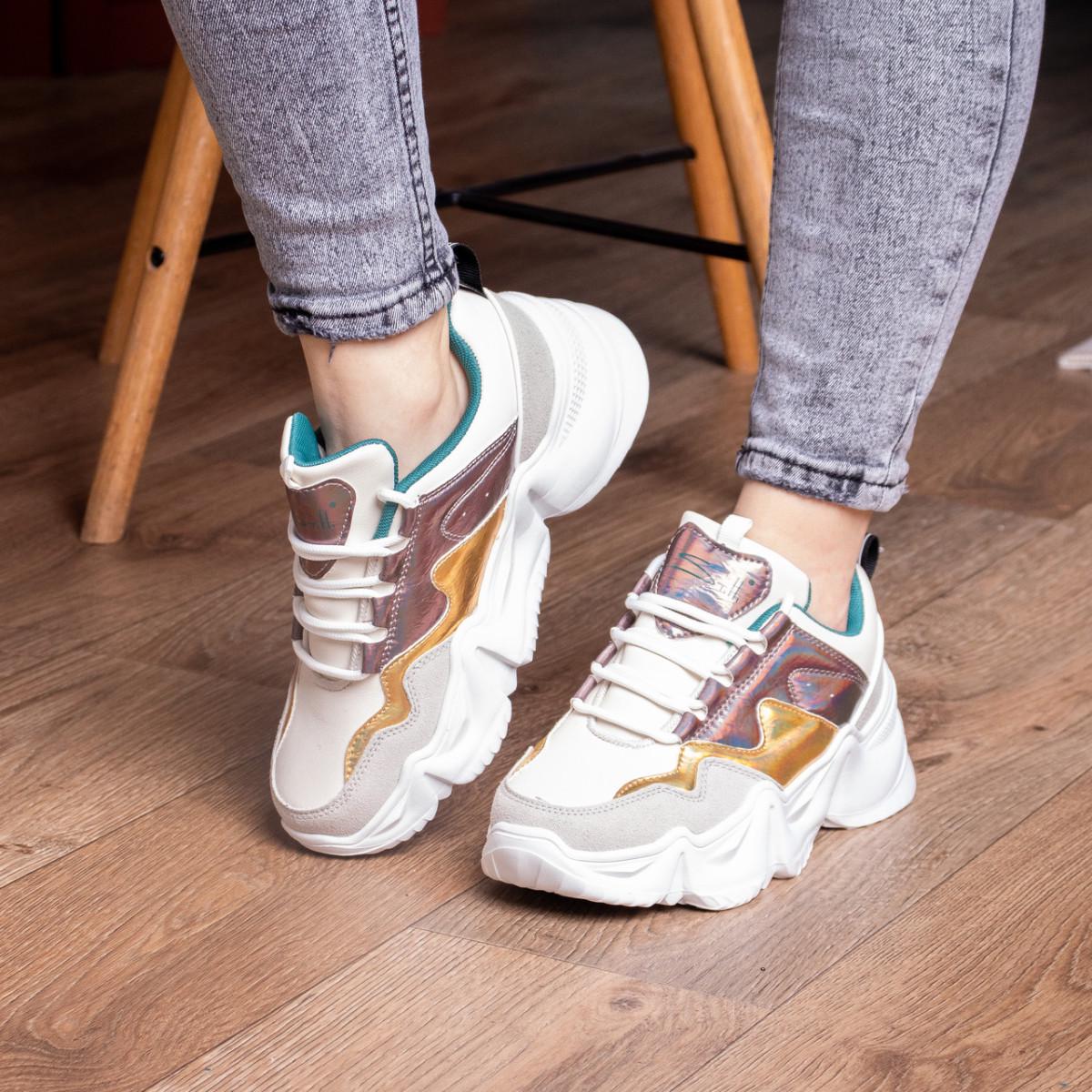 Кроссовки женские Fashion р. 38 24,5 см Бежевый (2126)