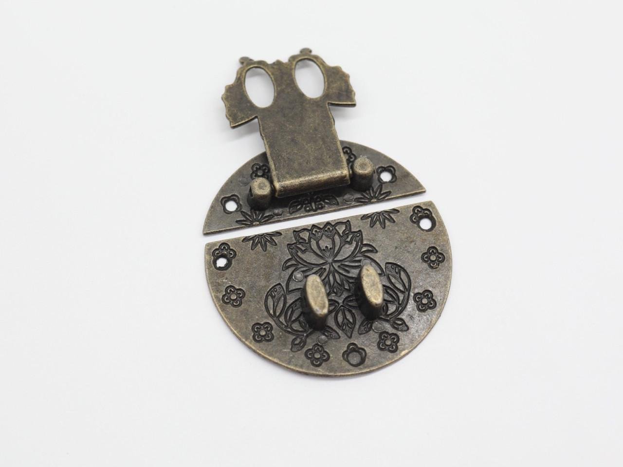 Замок накладной круглый 58х58 мм Антик (30954320) - фото 2