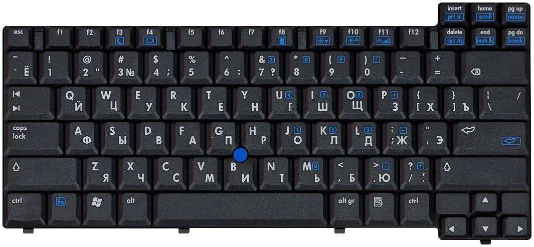 Клавиатура для ноутбука HP Compaq NC8200/NC8230/NX8220/NW8240/NC8400/NC8440 Point Stick Black