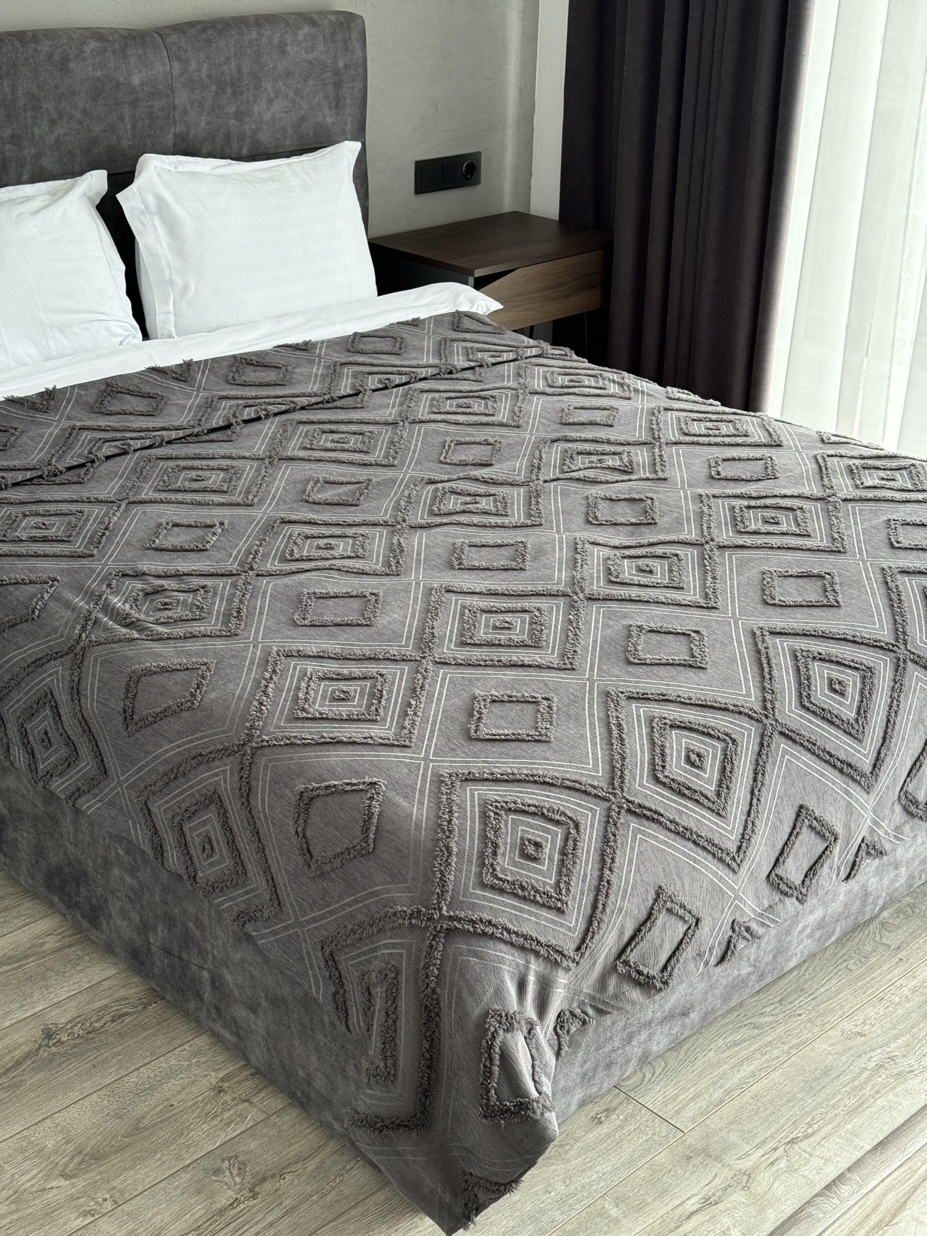 Покрывало Олаф 140x250 см Графитовый - фото 6 Покрывало Олаф 140x250 см Графитовый - фото 6