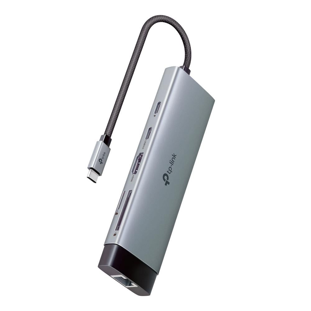Концентратор TP-Link UH9120C 3xUSB 3.0 1xHDMI 1xEthernet 1xUSB-C 3.0 1xUSB-C PD 100W Grey (30651952)
