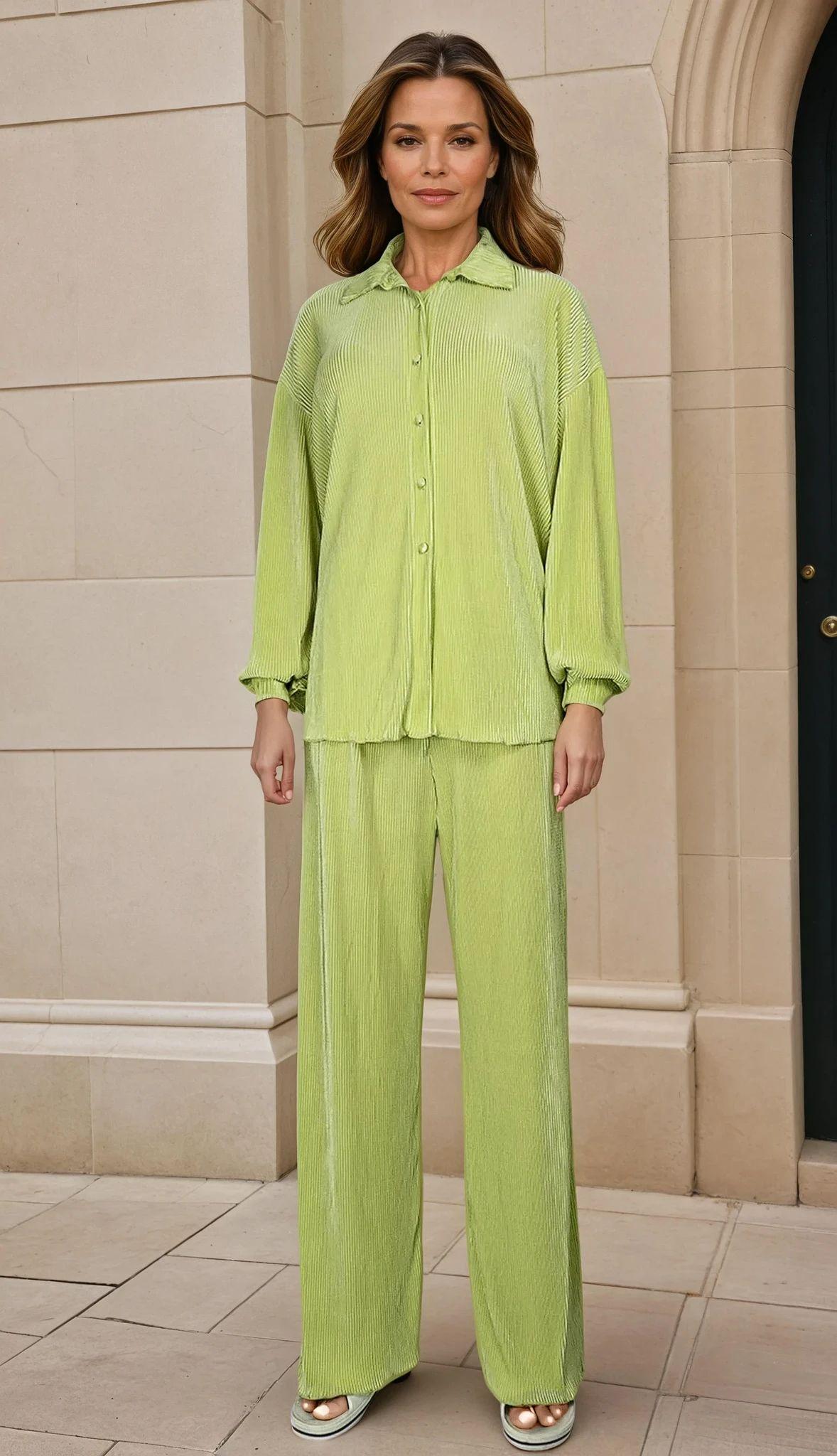 Костюм жіночий літній Number Nine KK-101 р. 44 Салатовий (17851824)