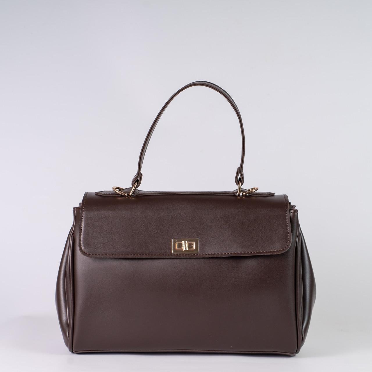 Сумка женская почтальона из экокожи XENIA № 67-24 Коричневый - фото 1