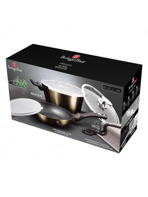 Набір посуду Berlinger Haus Metallic Line Shiny Black Edition 5 предметів (BH-6616) - фото 2 Набір посуду Berlinger Haus Metallic Line Shiny Black Edition 5 предметів (BH-6616) - фото 2