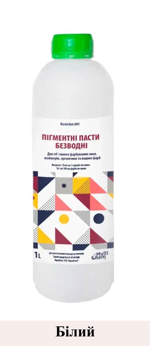 Паста пігментна безводна матова для епоксидної смоли Multichem ResinAnt 601 1 л Білий (076013)