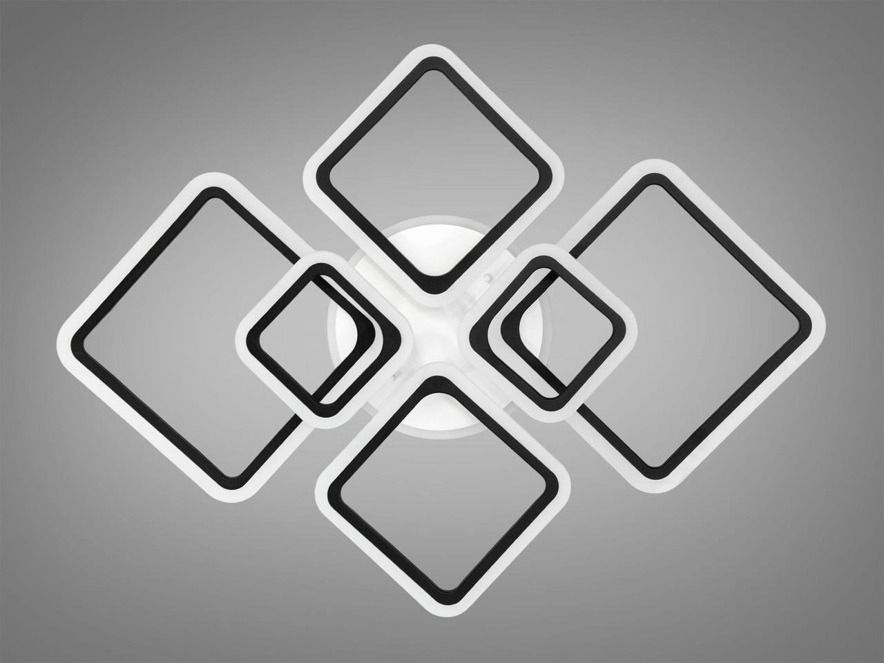 Люстра LED для зала с пультом A8160-6BK-LS 115W на 16 м2 Черный (2603432502) - фото 5