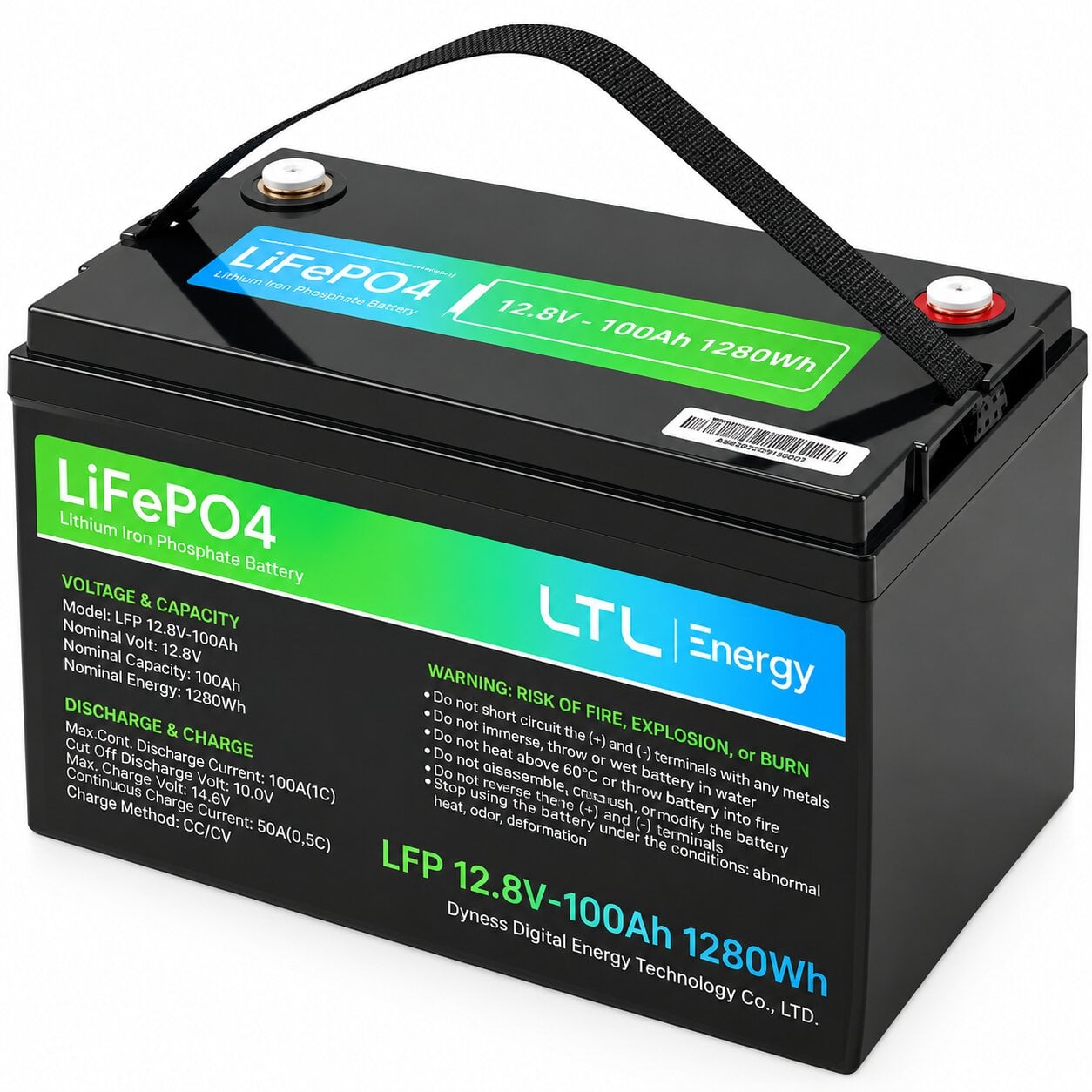 Акумуляторна батарея Dyness LR1.2 12,8V 100 Ah ​​LiFePO4 IP65 LFP (38869911)