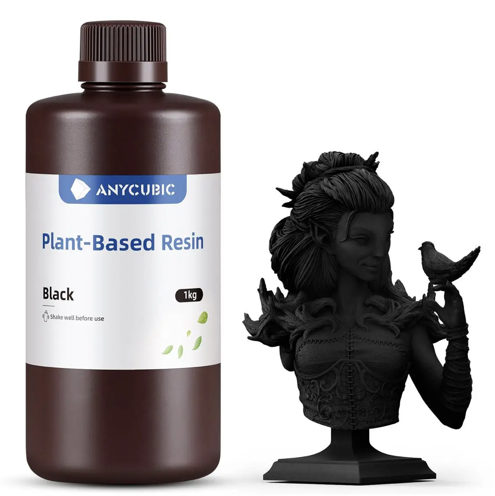 Фотополімерна смола Anycubic ECO Plant-Based UV Resin 1 кг Чорний (SSWBK)