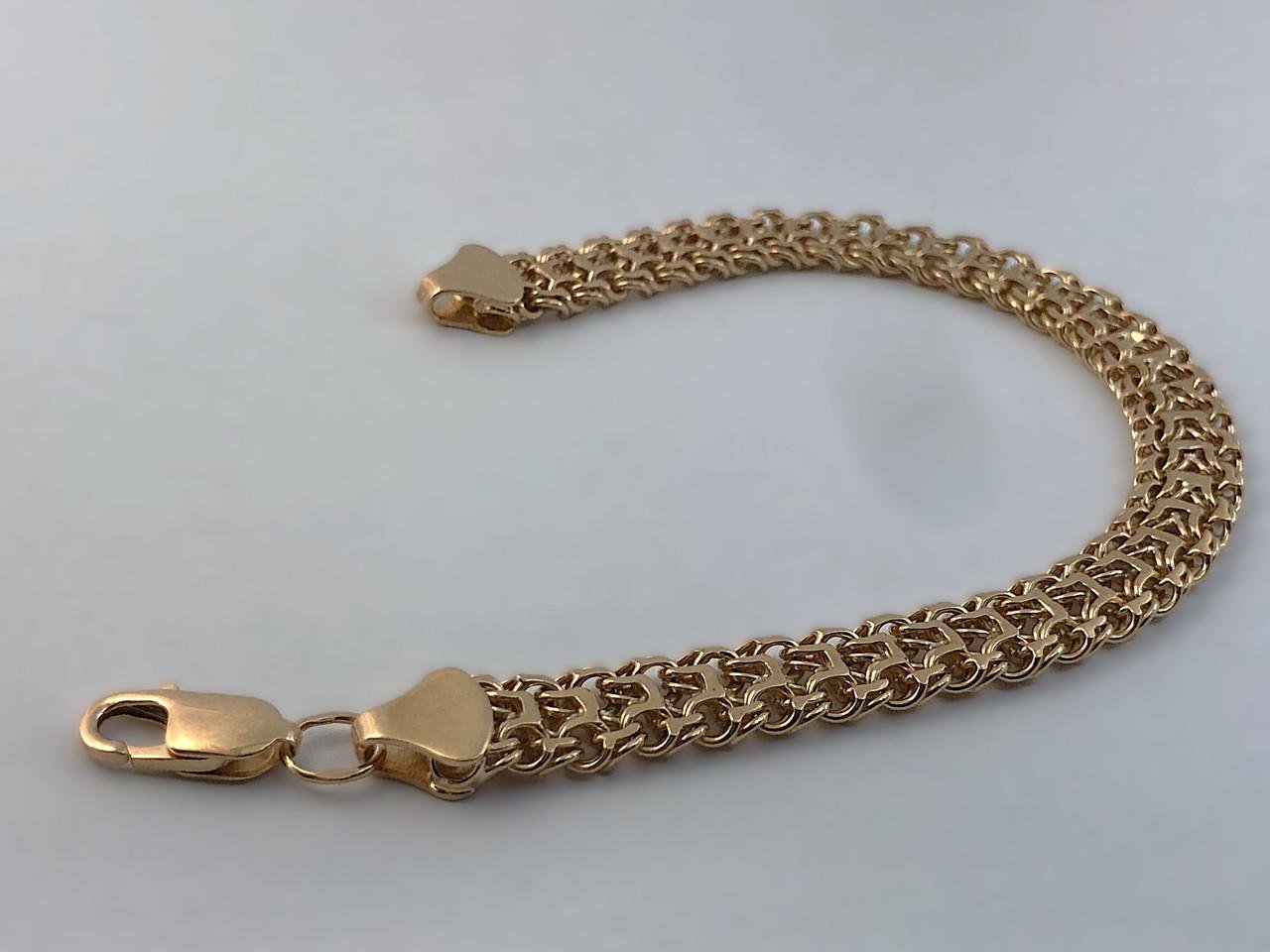 Браслет позолочений срібний чоловічий Фараон р. 23