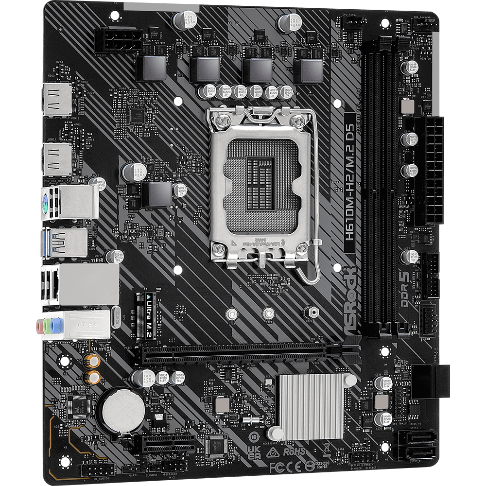 Материнська плата ASRock H610M-H2/M.2 D5 Intel H610/S1700/MicroATX/2xDDR5 DIMM (4c954dee) - фото 2