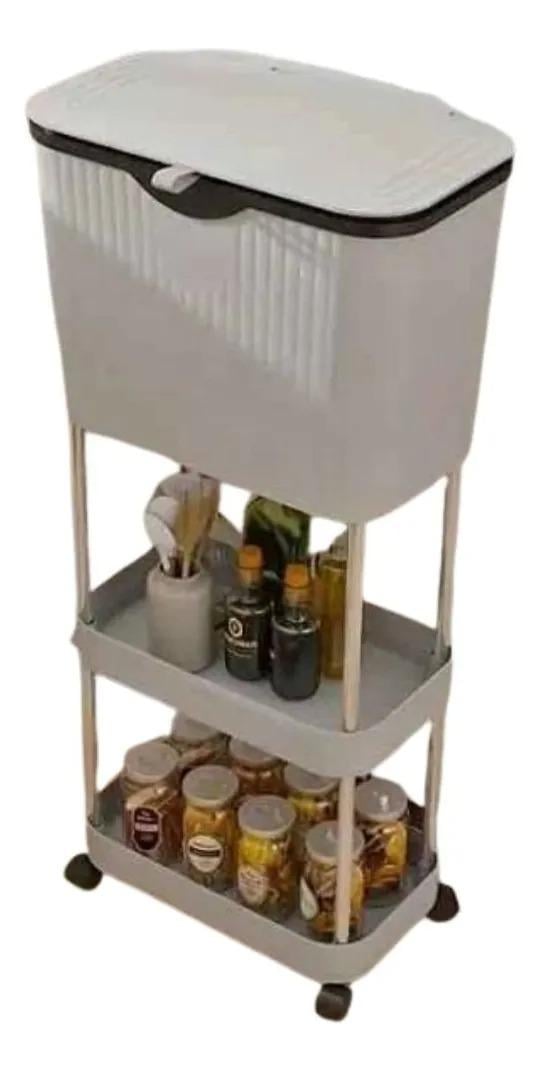 Полиця етажерка з урною для сміття (33504)