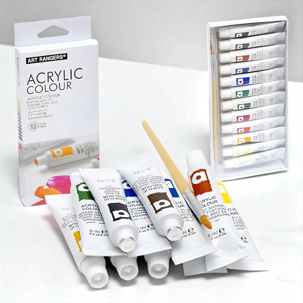 Фарби акрилові художні тюбики в коробці 12 кольорів по 6 мл (37-10047) - фото 7 Фарби акрилові художні тюбики в коробці 12 кольорів по 6 мл (37-10047) - фото 7