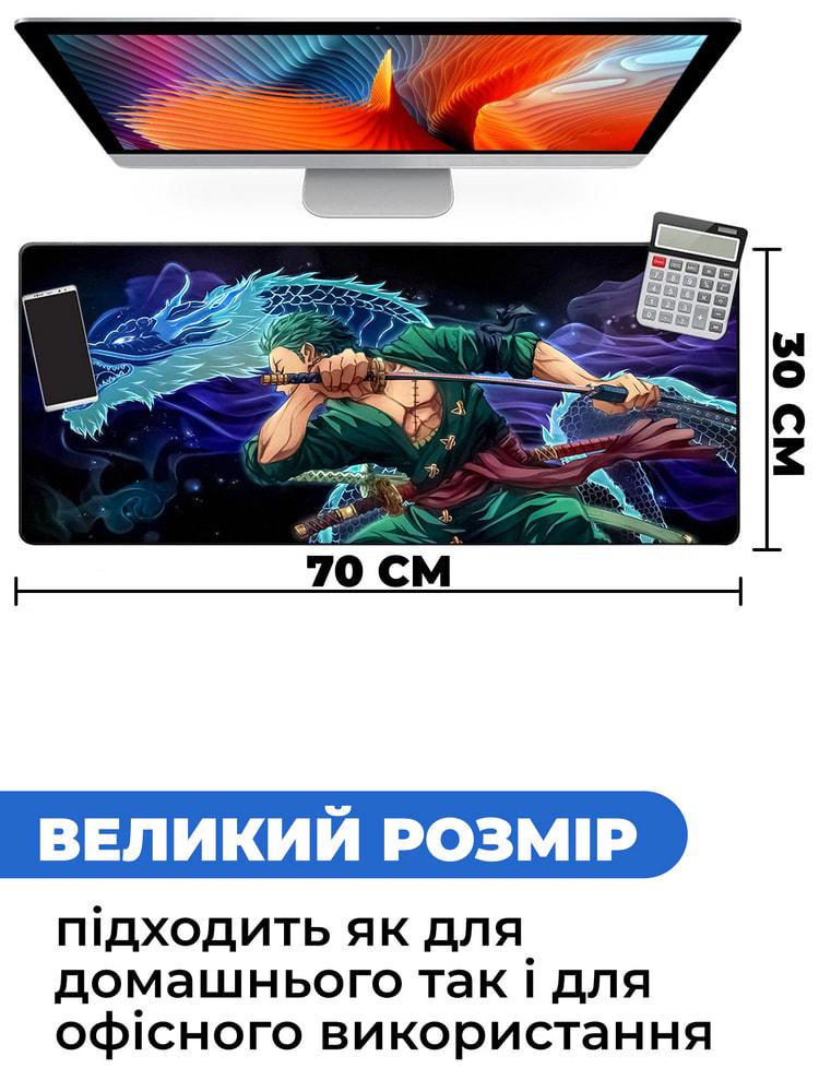 Коврик для мышки SHLab One Piece Roronoa Zoro 03 70х30 см (32988) - фото 3