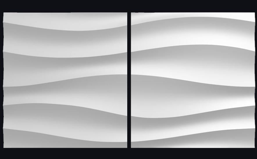 3D-панель гипсовая Биг Волна 500х500 мм - фото 4 3D-панель гипсовая Биг Волна 500х500 мм - фото 4